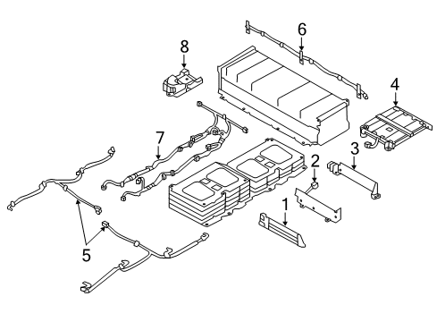 2011 Nissan Leaf Electrical Components Harness-Battery Heater Diagram for 295U4-3NA0A