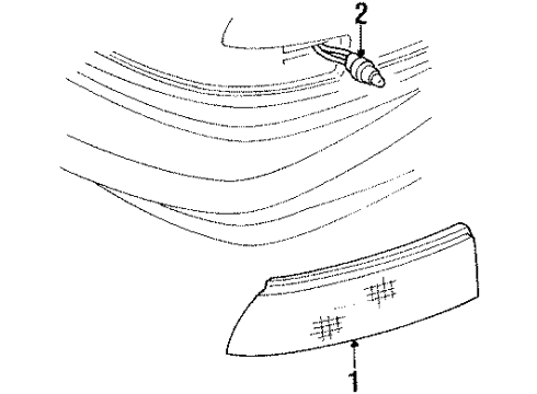 1996 Pontiac Trans Sport Side Marker Lamps Lamp Asm-Front Side Marker Diagram for 5977112