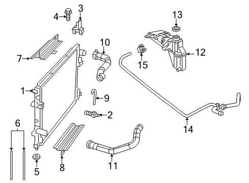 2016 Dodge Charger Radiator & Components Hose-Radiator Inlet Diagram for 55038160AE