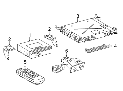 2017 Lexus LS460 Entertainment System Components Parts, Multi-Display Diagram for 86134-50010