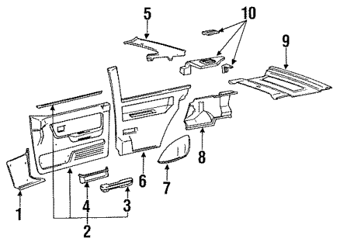 1990 Hyundai Excel Interior Trim Cover-Cowl Side Fuse Box Diagram for 85826-24000-AU
