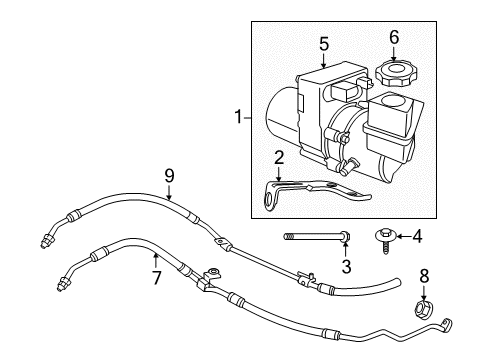 2013 Chrysler 300 P/S Pump & Hoses, Steering Gear & Linkage Hose-Power Steering Return Diagram for 68217586AA