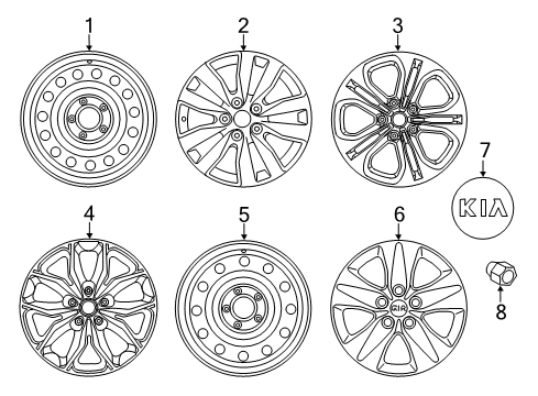 2016 Kia Forte5 Wheels, Covers & Trim Wheel Assembly-Aluminum Diagram for 52910A7350