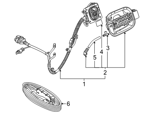 2022 Hyundai Tucson Electrical Components - Quarter Panel LABEL-INLET Diagram for 91991-J2010