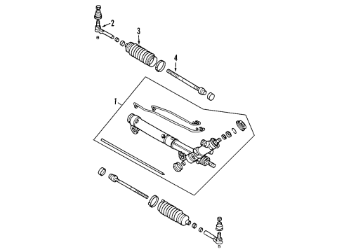2008 Buick LaCrosse P/S Pump & Hoses, Steering Gear & Linkage Gear Kit, Steering (Remanufacture) Diagram for 19330463