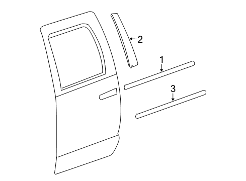 2019 Ram 1500 Classic Exterior Trim - Rear Door WEATHERSTRIP-Rear Door Belt Outer Diagram for 55112379AI