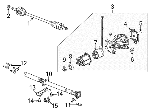 2008 Ford Taurus X Axle Components - Rear Axle Shaft Assembly Diagram for 8G1Z-4K139-A