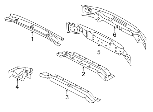 2022 BMW M8 Rear Body CONV.TOP COMPARTMENT FLOOR L Diagram for 41007480896