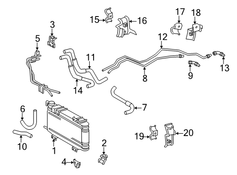 2000 Lexus LX470 Trans Oil Cooler Outlet Tube Diagram for 32922-60170