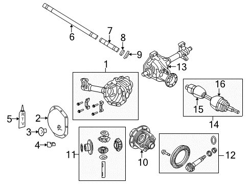 2011 Ram Dakota Front Axle & Carrier Boot Pkg-Half Shaft Diagram for 5161608AA