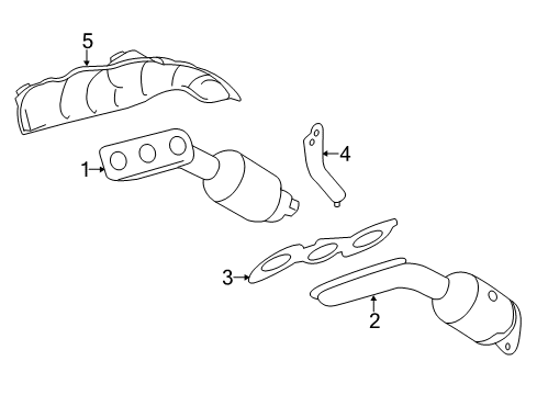 2008 Toyota FJ Cruiser Exhaust Manifold Exhaust Manifold Diagram for 17150-31320