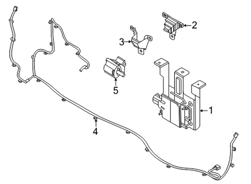 2022 Hyundai Santa Cruz Electrical Components - Front Bumper PIECE-RADIATOR GRILLE NO.5 Diagram for 863E5-K5110