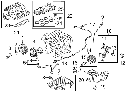 2017 Ford F-150 Intake Manifold Dipstick Diagram for BR3Z-6750-B