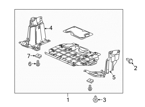 2016 Honda Fit Splash Shields Cover Assembly, Engine (Lower) Diagram for 74110-T5R-A00
