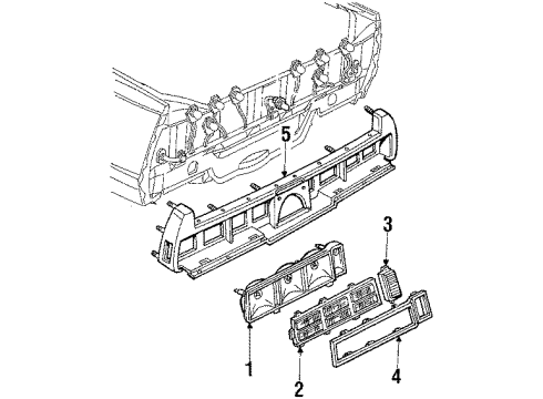 1987 Chevrolet Caprice Tail Lamps Lens, Back Up Lamp Diagram for 16504136