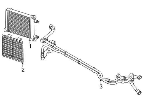 2022 BMW M235i xDrive Gran Coupe Radiator & Components LINE EXTERNAL RADIATOR Diagram for 17128668740