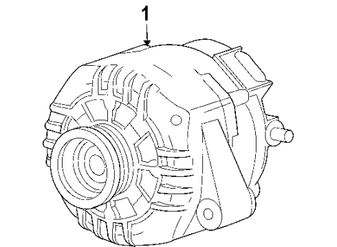 2009 Pontiac G6 Alternator GENERATOR Assembly Diagram for 25787950