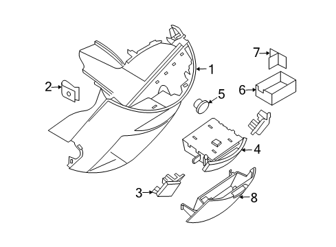 2006 Nissan Quest Front Console Box Assy-Console, Front Floor Diagram for 96910-ZF00B