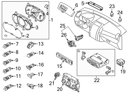 2011 Kia Sorento Instruments & Gauges Cluster Assembly-Instrument Diagram for 940011U910