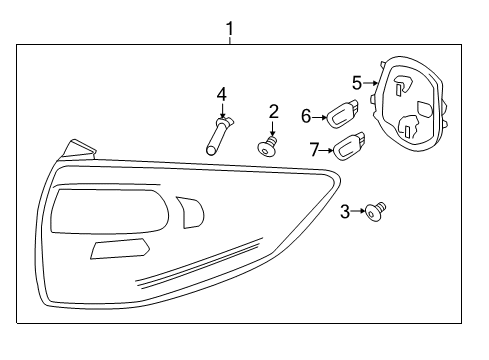 2016 Ford C-Max Tail Lamps Holder Diagram for DM5Z-13711-C