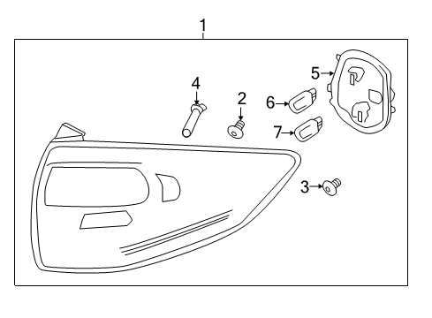 2016 Ford C-Max Tail Lamps Tail Lamp Assembly Diagram for DM5Z-13404-A