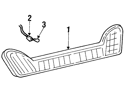 2001 Chevrolet Lumina Backup Lamps Applique-Back Up Lamp Diagram for 5976389