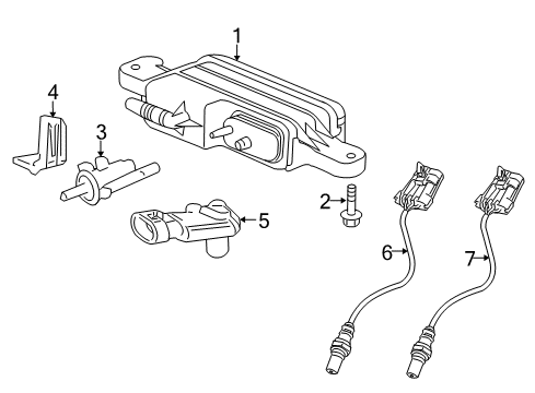 2011 Chevrolet Caprice Powertrain Control Vapor Canister Diagram for 92222164