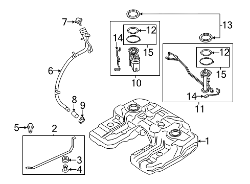 2010 BMW X5 Fuel System Components Fuel Level Sensor Left Diagram for 16117195470