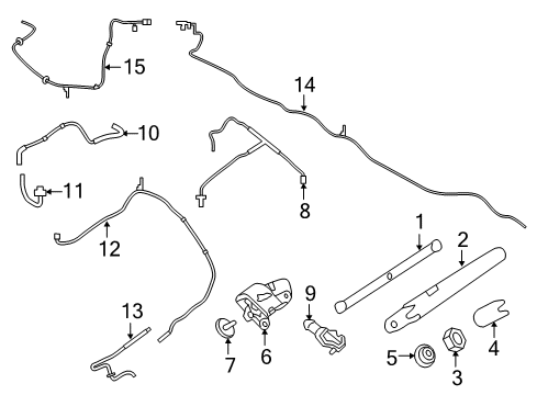 2019 Ford Police Interceptor Utility Wiper & Washer Components Feed Line Diagram for BB5Z-17408-A