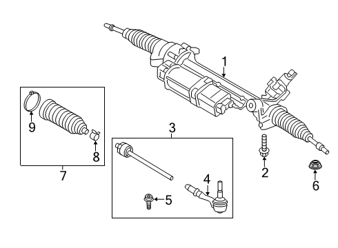 2021 BMW X5 Steering Column & Wheel, Steering Gear & Linkage Ball Joint, Right Diagram for 32106887406