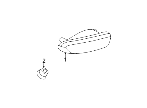 2001 Dodge Neon Fog Lamps Fog Lamp Assembly Diagram for 5303473AC