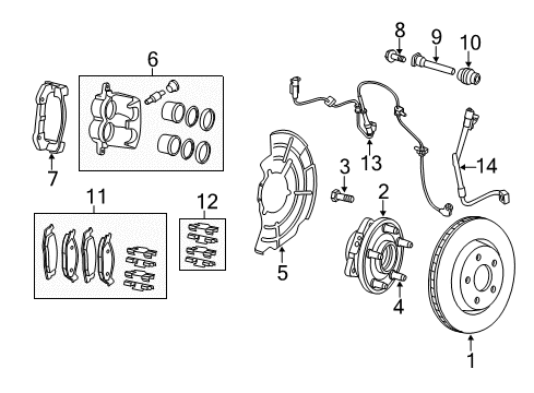 2009 Jeep Grand Cherokee Brake Components Rear Disc Brake Pad Kit Diagram for 68034993AA
