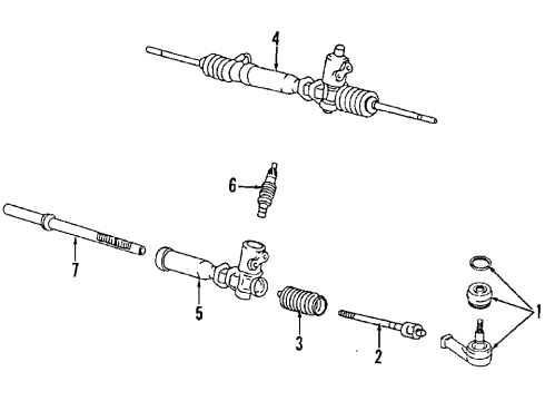 1993 Hyundai Sonata P/S Pump & Hoses, Steering Gear & Linkage Reservoir & Hose Assembly-Power Steering G Diagram for 57190-36000