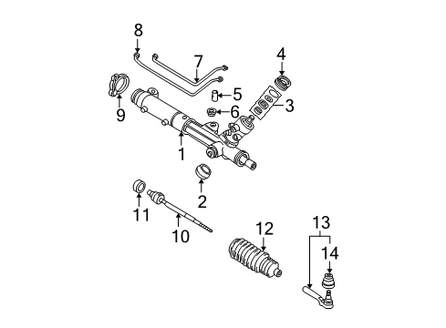 1997 Chevrolet Camaro P/S Pump & Hoses, Steering Gear & Linkage Gear Kit, Steering (Partial)(Remanufacture) Diagram for 26044843