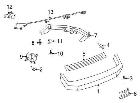 2009 Jeep Liberty Rear Bumper Bracket Diagram for 55113383AA