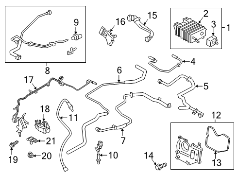 2013 Ford Fusion Emission Components Tube Assembly Diagram for DG9Z-9D333-G