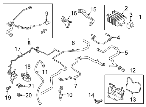 2013 Ford Fusion Emission Components Separator Diagram for AG9Z-6A785-A