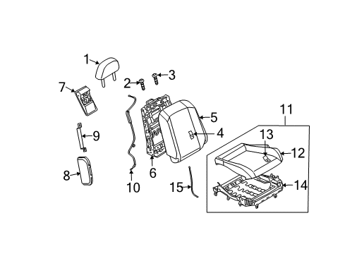 2005 Infiniti G35 Front Seat Components Harness-Front Seat Diagram for 87019-AC810