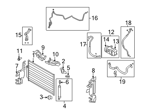 2011 Nissan Murano Air Conditioner Expansion Valve Diagram for 92200-1AT0A