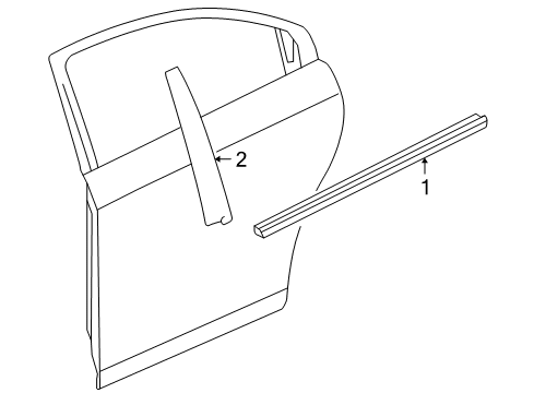 2016 Chevrolet Cruze Limited Exterior Trim - Rear Door Applique Diagram for 95492677