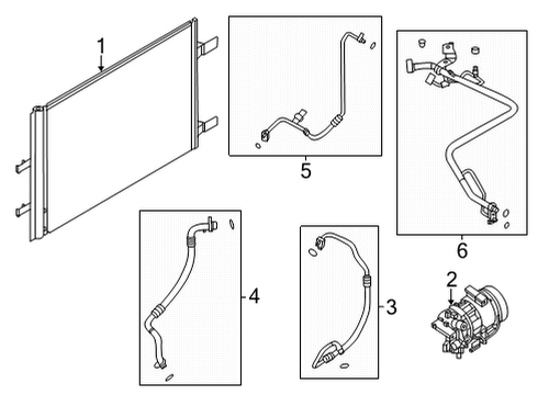 2021 Nissan Rogue A/C Condenser, Compressor & Lines Hose-Flexible, High Diagram for 92490-6RR0A