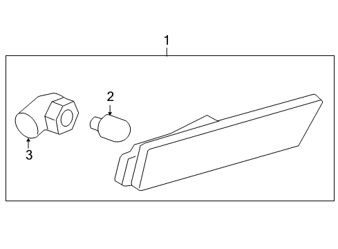 2010 Chevrolet Camaro Bulbs Marker Lamp Assembly Diagram for 92246245