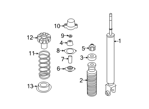 2007 Infiniti G35 Shocks & Components - Rear ABSORBER Kit-Shock, Rear Diagram for E6210-CM40C