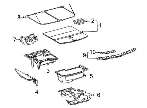 2022 Lexus NX350 Interior Trim - Rear Body BOARD, RR FLOOR, RR Diagram for 58417-78010-C0