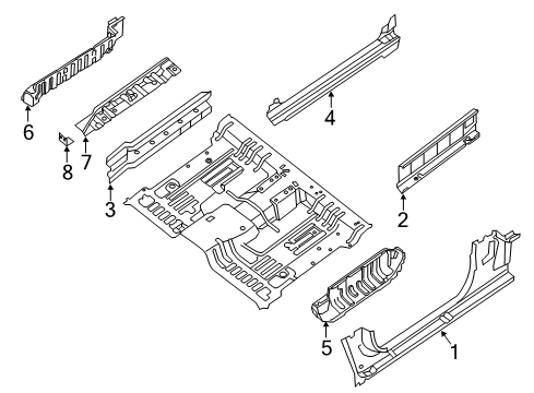 2015 Nissan NV1500 Rocker Panel Sill-Inner, LH Diagram for G6451-1PAMA