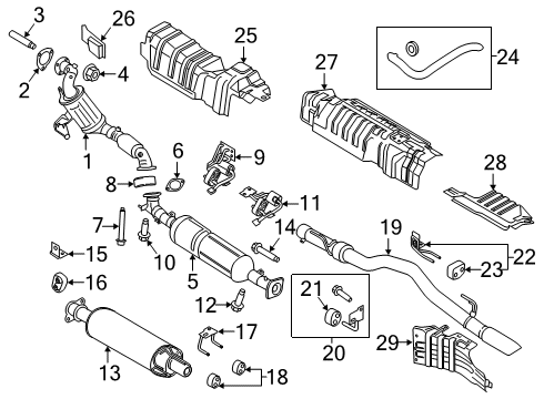 2018 Ford Transit-150 Exhaust Components Exhaust Pipe Diagram for CK4Z-5202-X