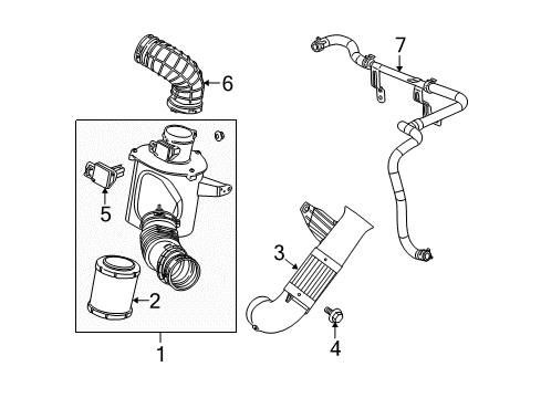 2004 Saturn Ion Powertrain Control Cleaner Asm, Air (W/ Mass Airflow Sensor) Diagram for 15794266