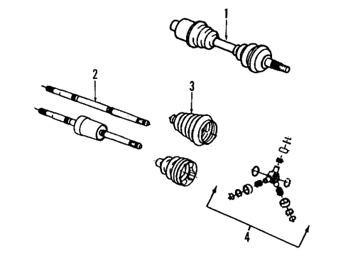 1988 Cadillac Allante Front Axle Shafts & Joints, Drive Axles Seal Asm-Front Wheel Drive Shaft Oil *Green Diagram for 8666007