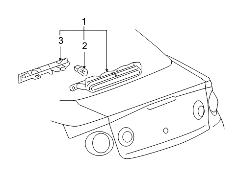 2009 Chevrolet Cobalt Bulbs High Mount Lamp Diagram for 15271523