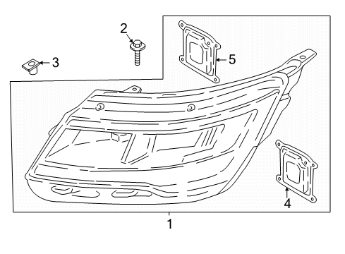 2021 Lincoln Corsair Bulbs License Lamp Diagram for GD9Z-13550-B